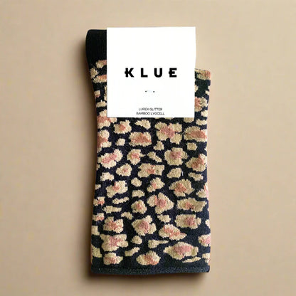 Chaussettes pailletées 36/40 - Leopard Amber