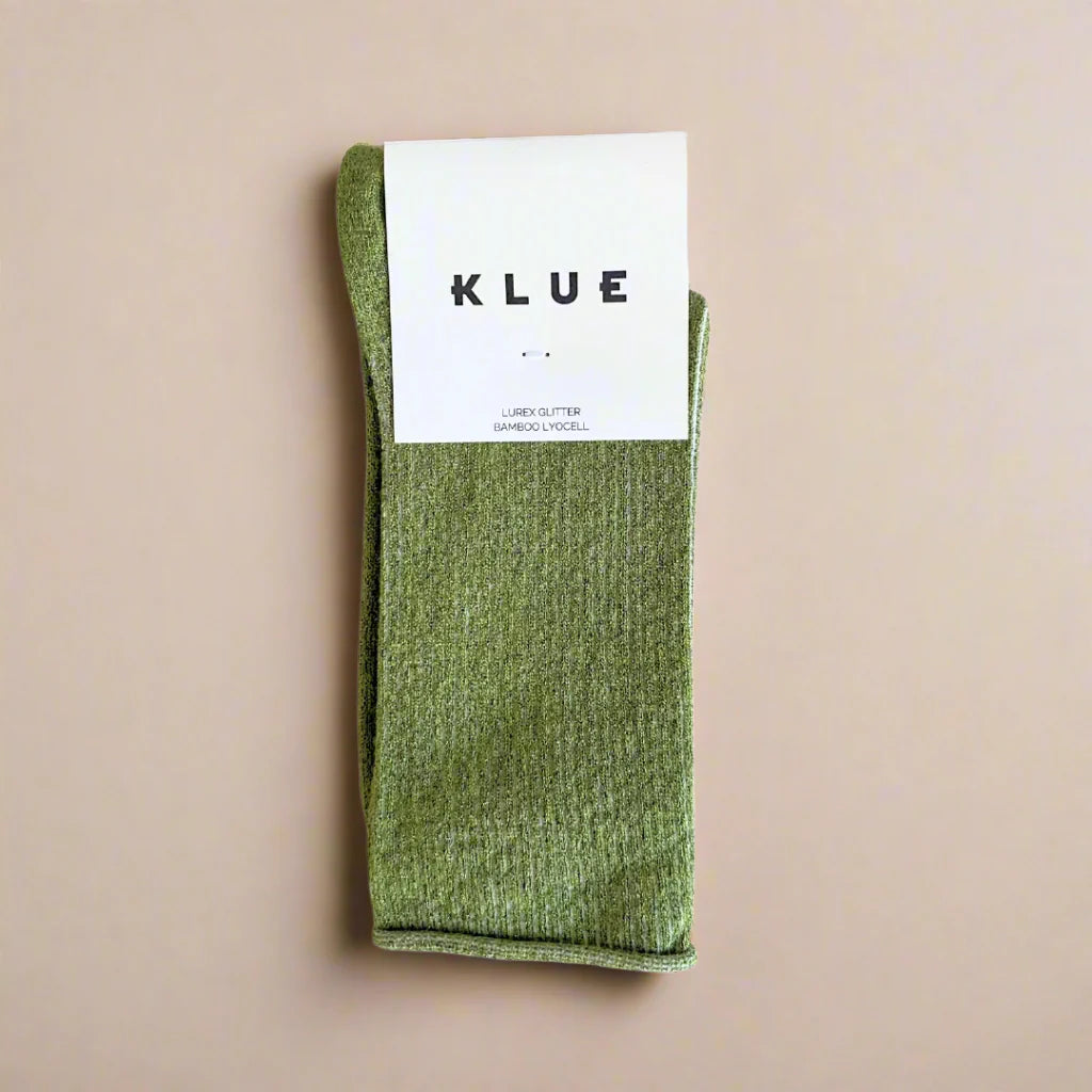 Chaussettes pailletées 36/40 - Olive Green