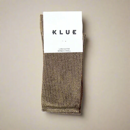 Chaussettes pailletées 36/40 - Caramel