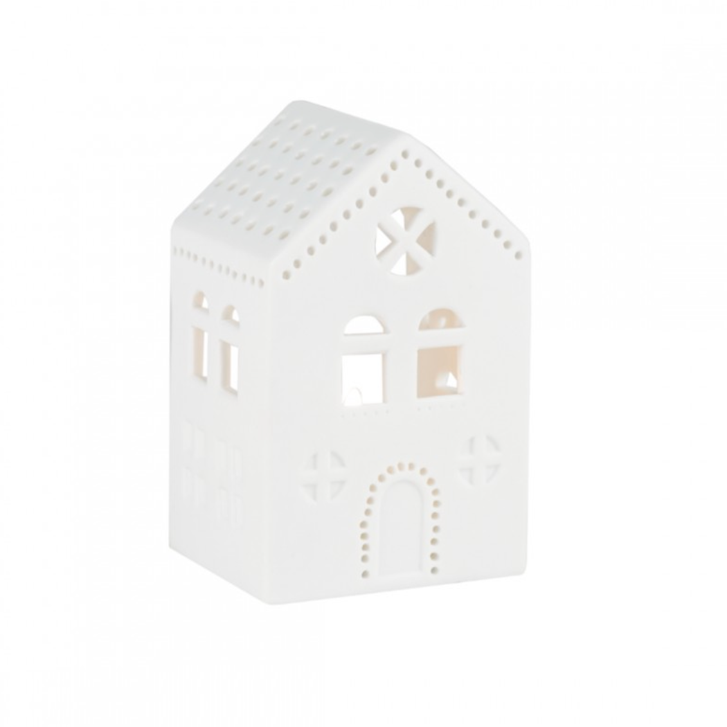 Petit photophore maison pain d'épice - Porcelaine