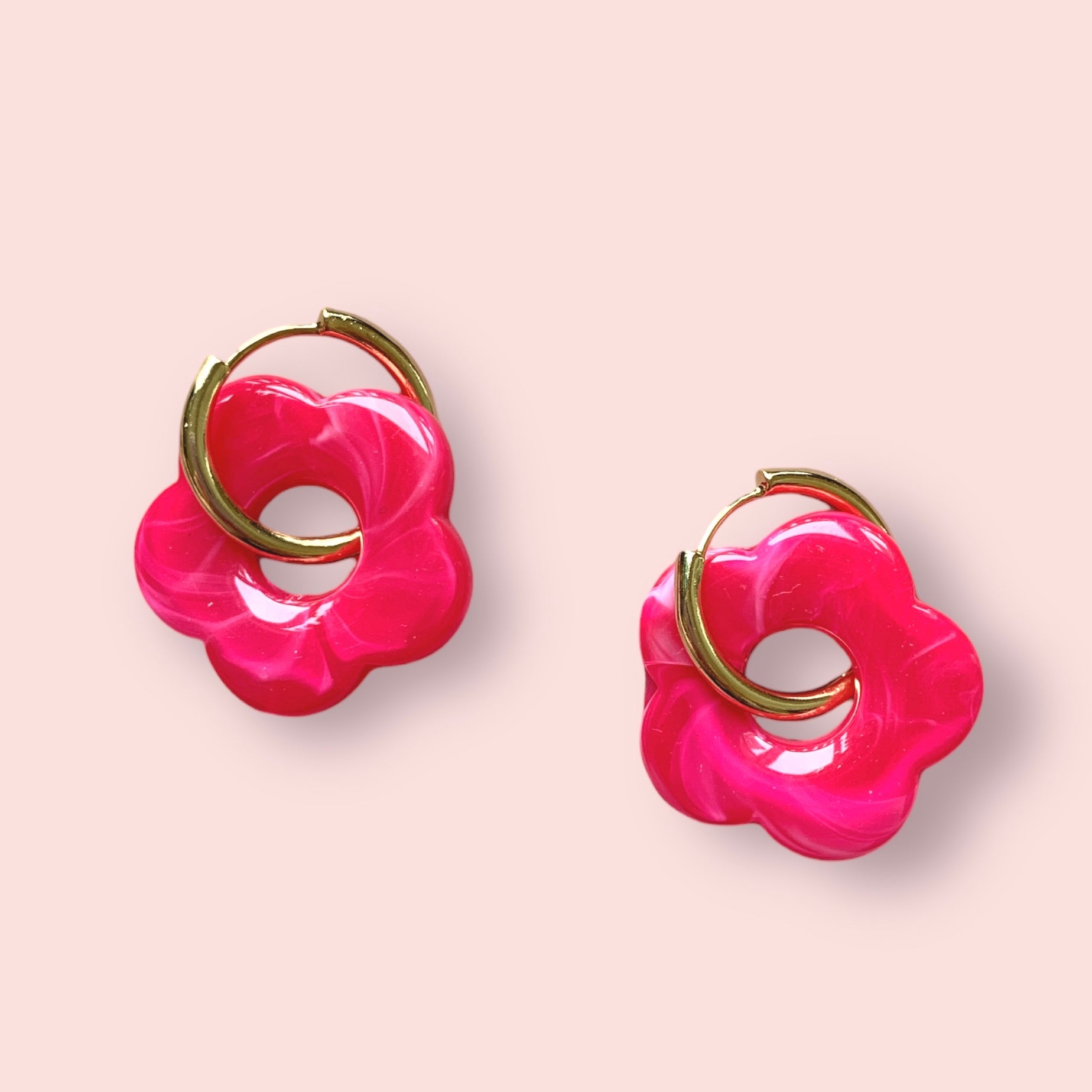 Boucles d'oreilles Billie GM - Framboise