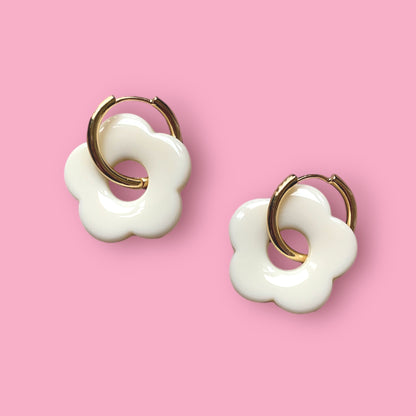 Boucles d'oreilles Billie GM - Blanc