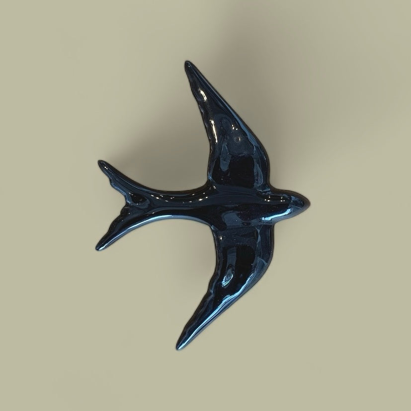 Oiseau en céramique noir - M