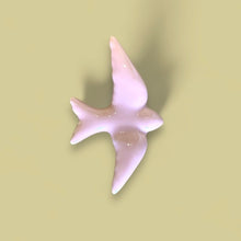 Oiseau en céramique rose - S