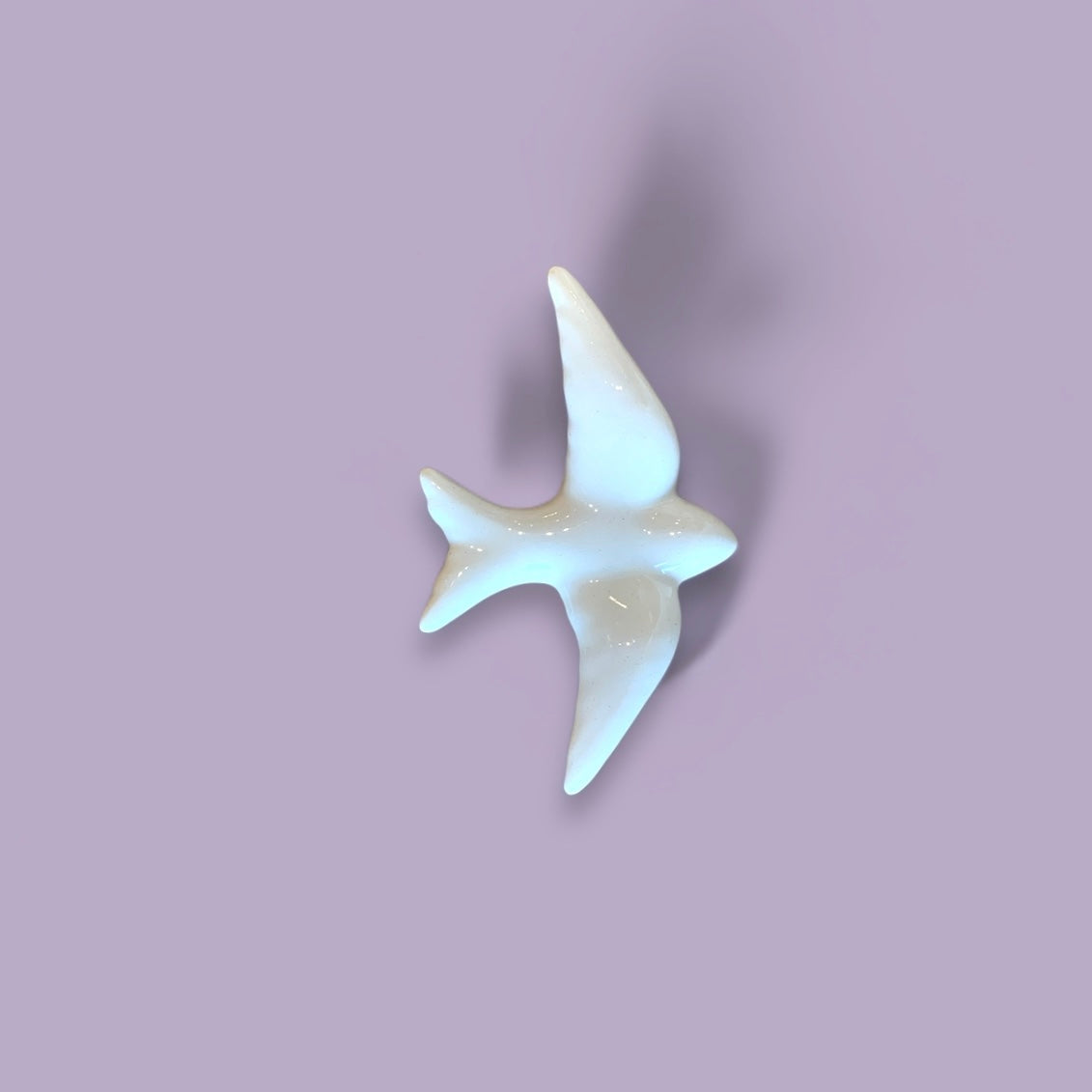 Oiseau en céramique blanc - XS