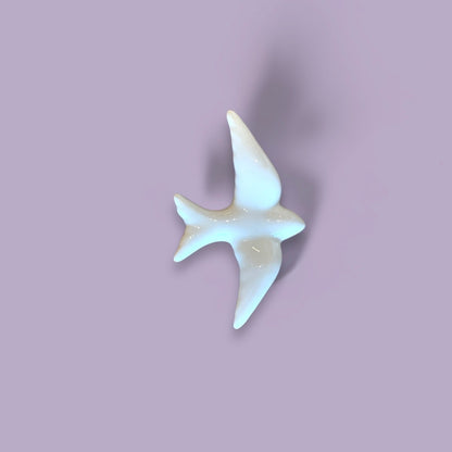 Oiseau en céramique blanc - XS