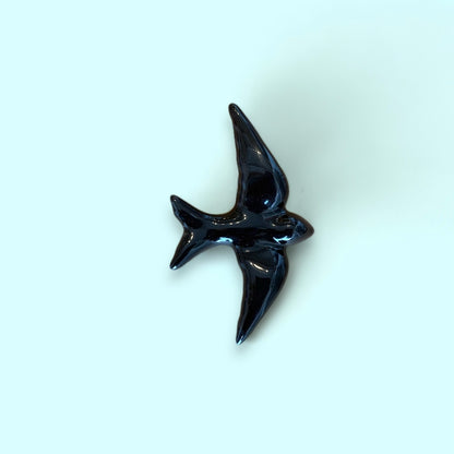 Oiseau en céramique noir - XS