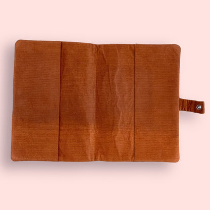 Protège carnet de santé - velours brique