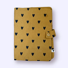 Protège carnet de santé - coeurs camel