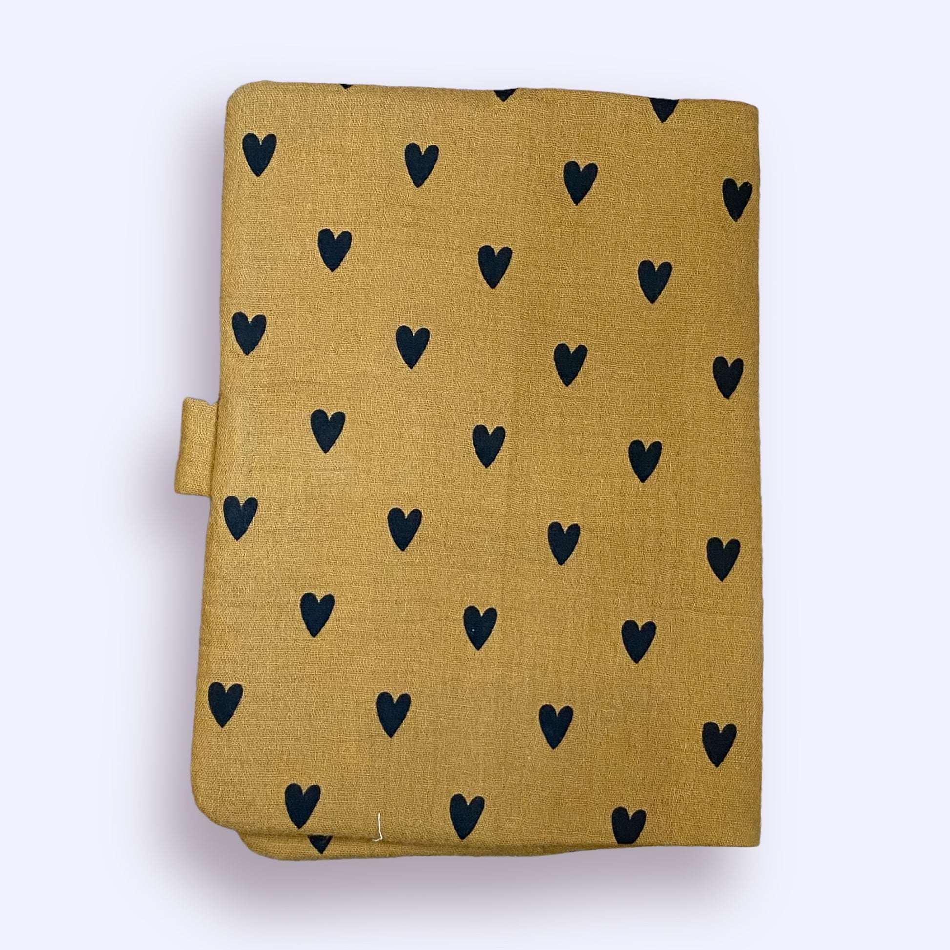 Protège carnet de santé - coeurs camel