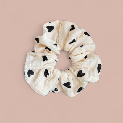 Chouchou cœurs - Ecru