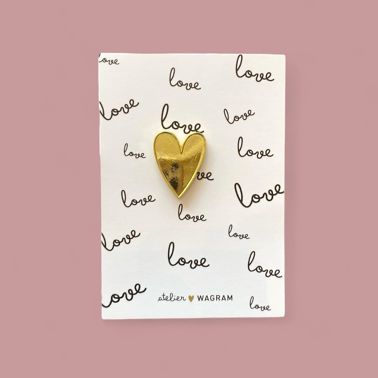 Pin's coeur - Doré