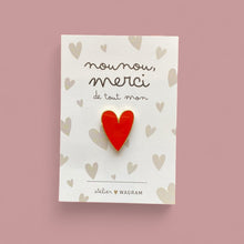 Pin's Nounou, merci - Rouge