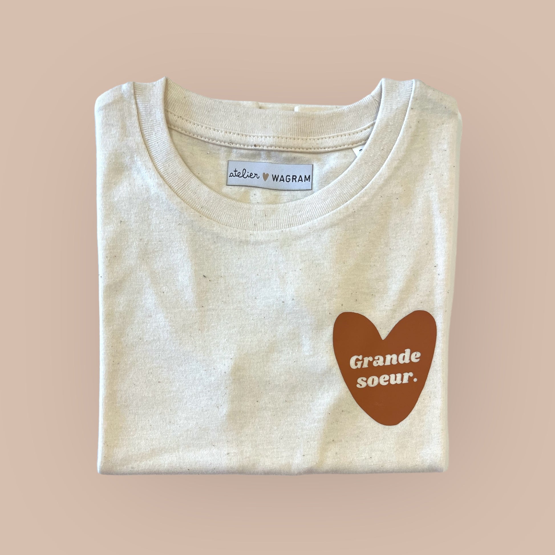 T-shirt écru - Grande soeur (Taille 3/4ans)