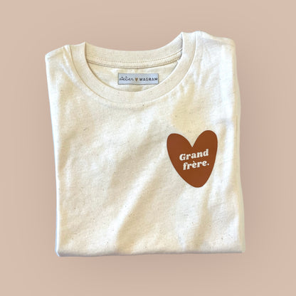 T-shirt écru - Grand frère (Taille 3/4ans)