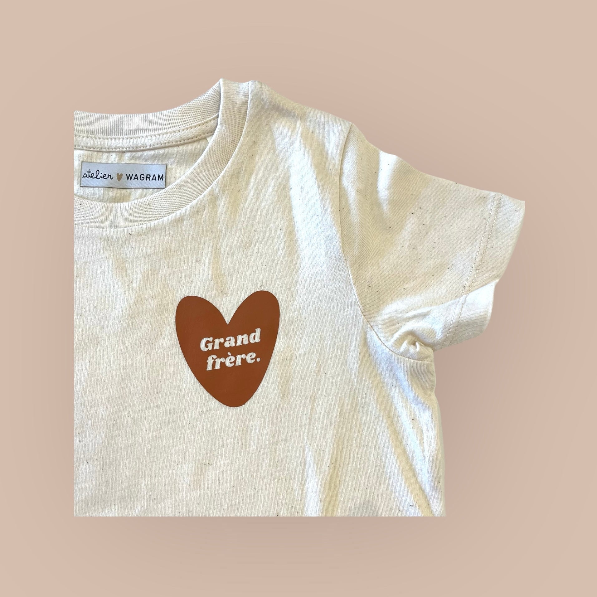 T-shirt écru - Grand frère (Taille 3/4ans)