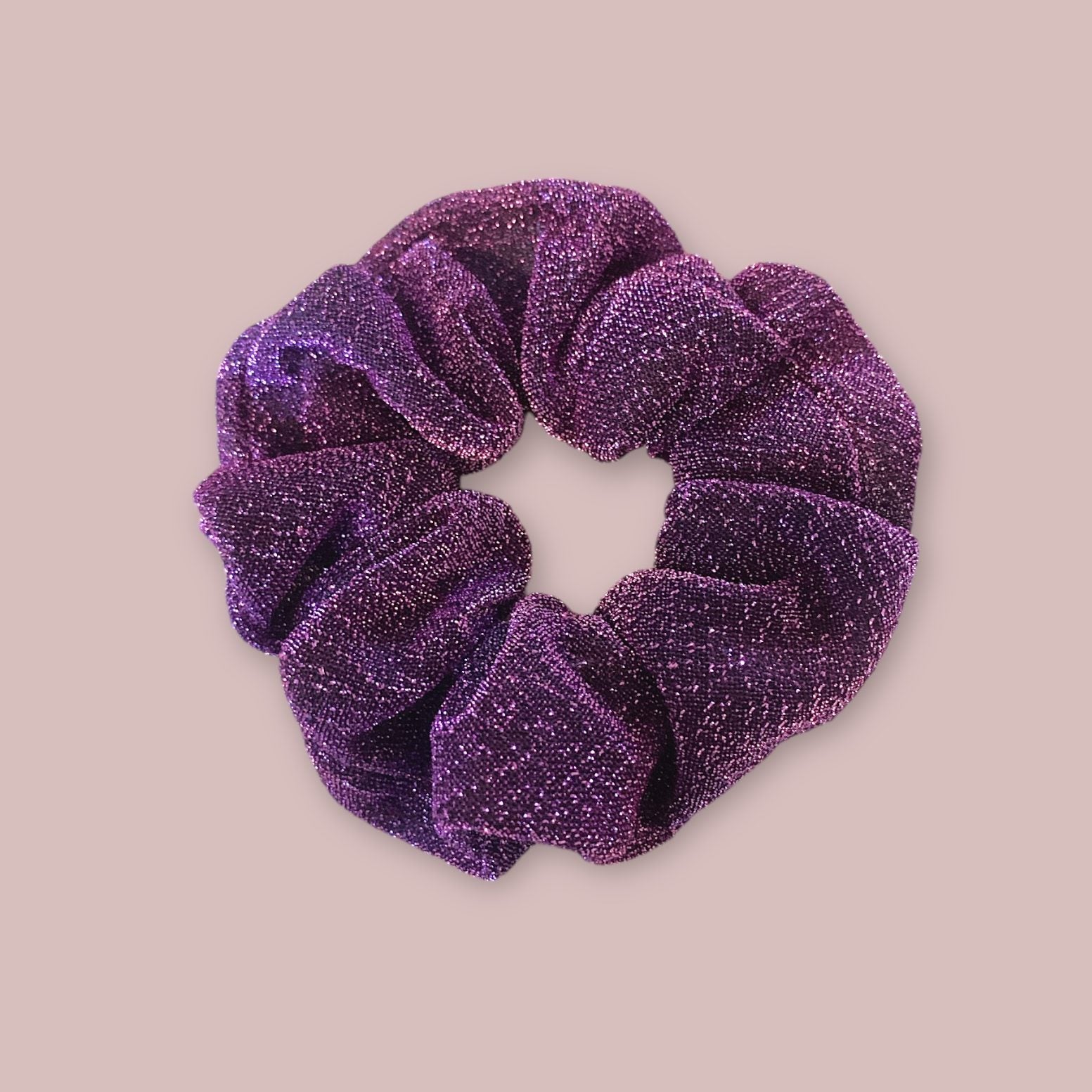 Chouchou paillettes - Violet foncé