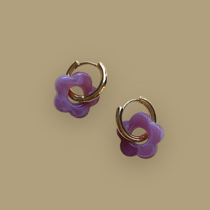 Boucles d'oreilles Billie MM - Prune