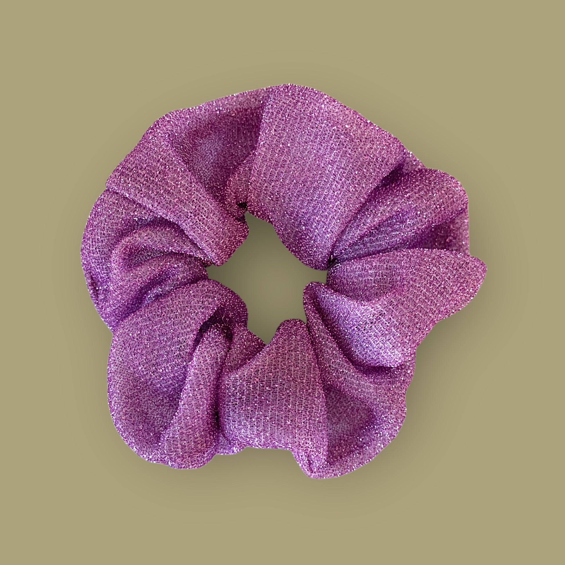 Chouchou paillettes - Violet clair