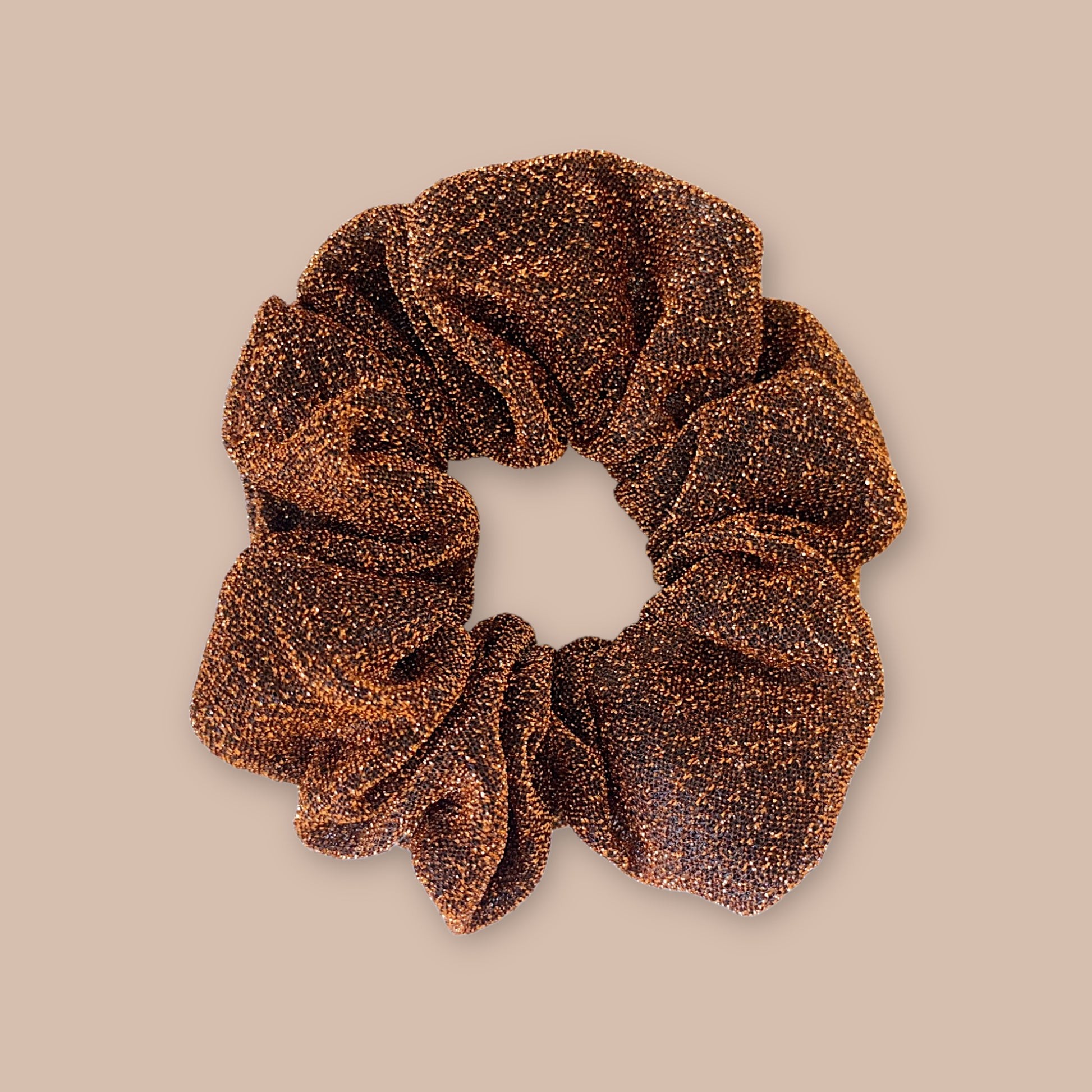 Chouchou paillettes - Orange foncé
