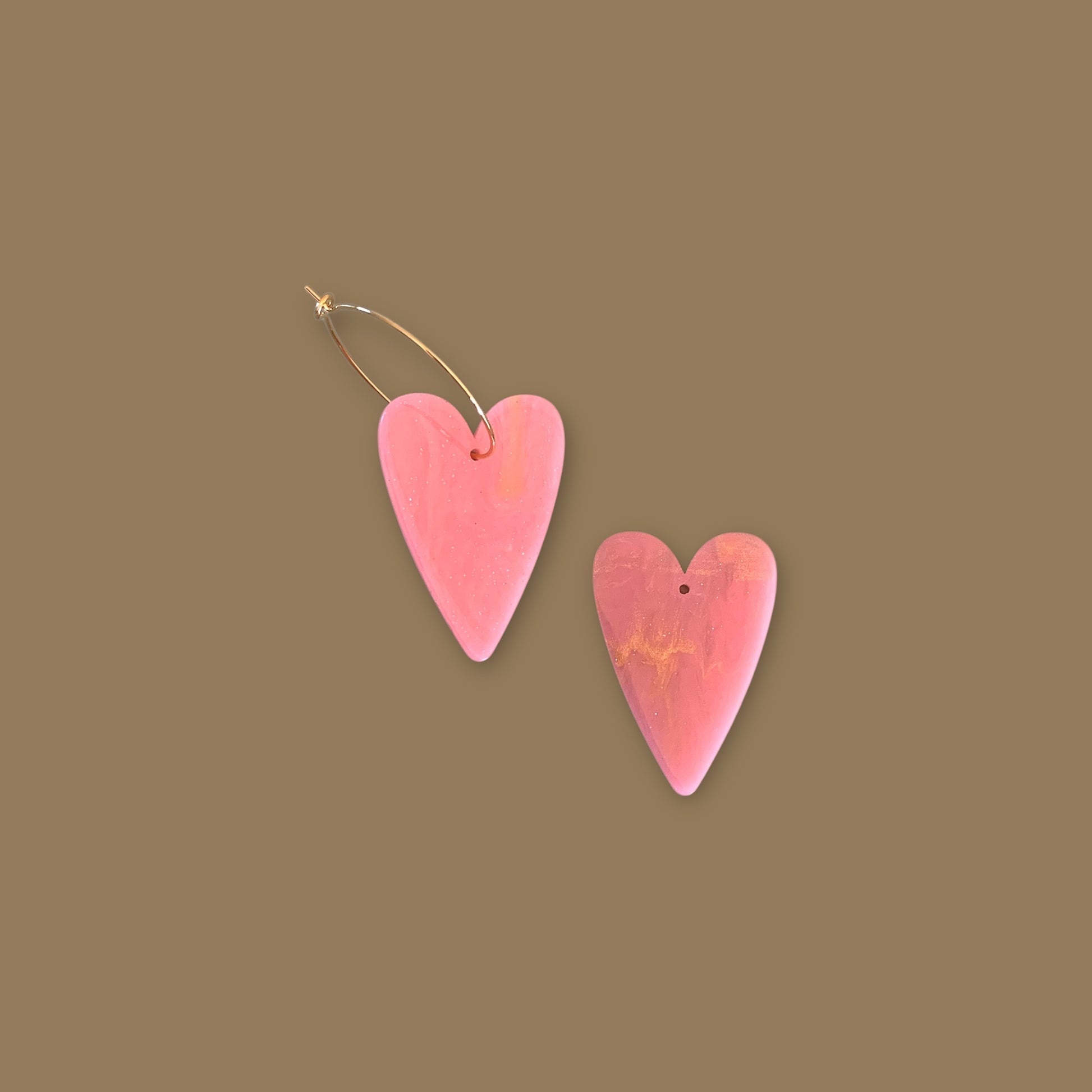 Boucles d'oreilles Poppy - Rose nacré