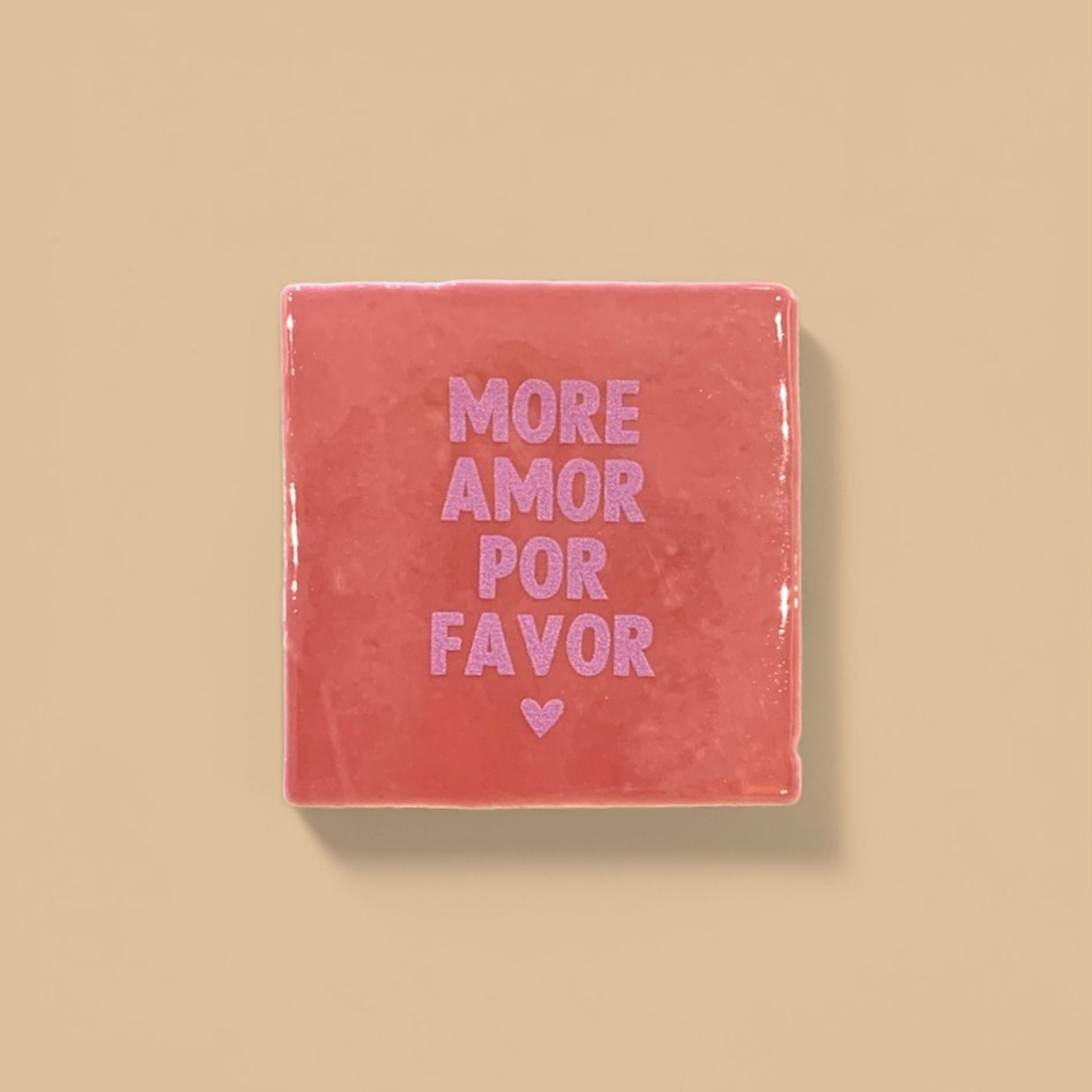 Carreau à accrocher - More amor por favor lilas
