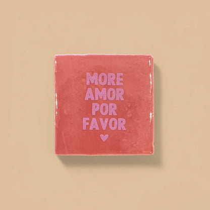 Carreau à accrocher - More amor por favor lilas