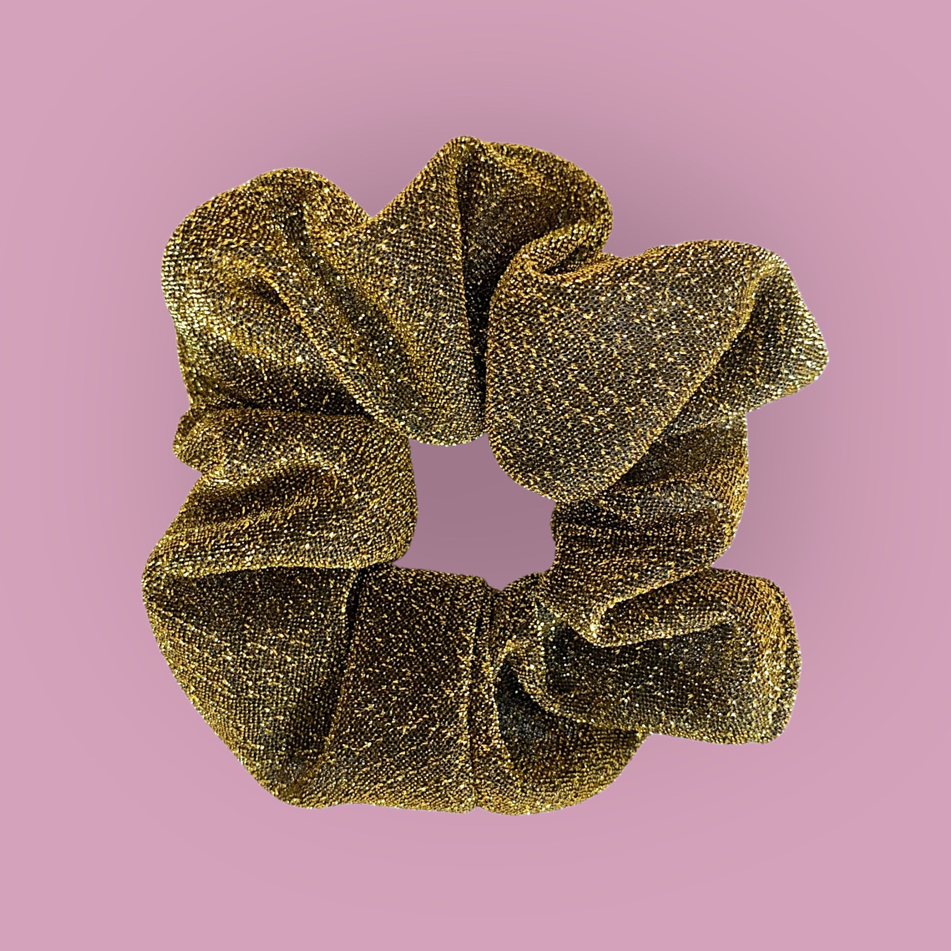 Chouchou paillettes - Doré bronze