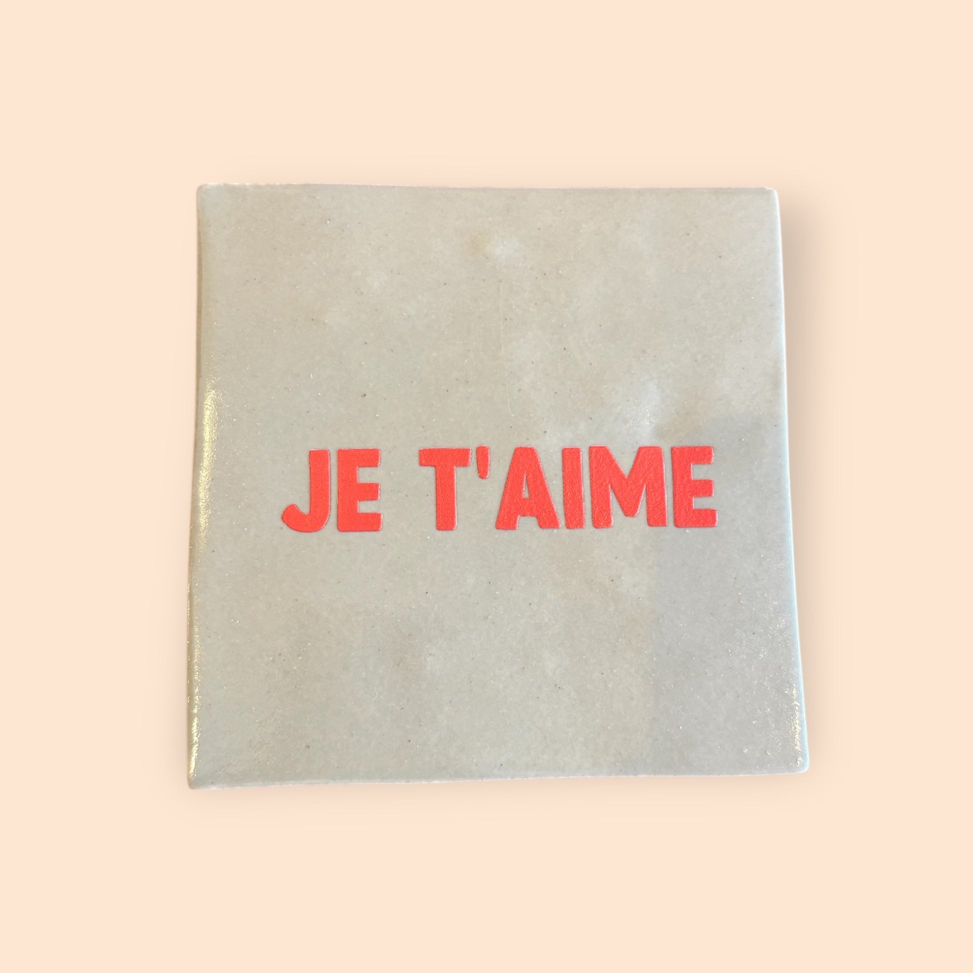 Carreau à accrocher - Je t'aime Orange