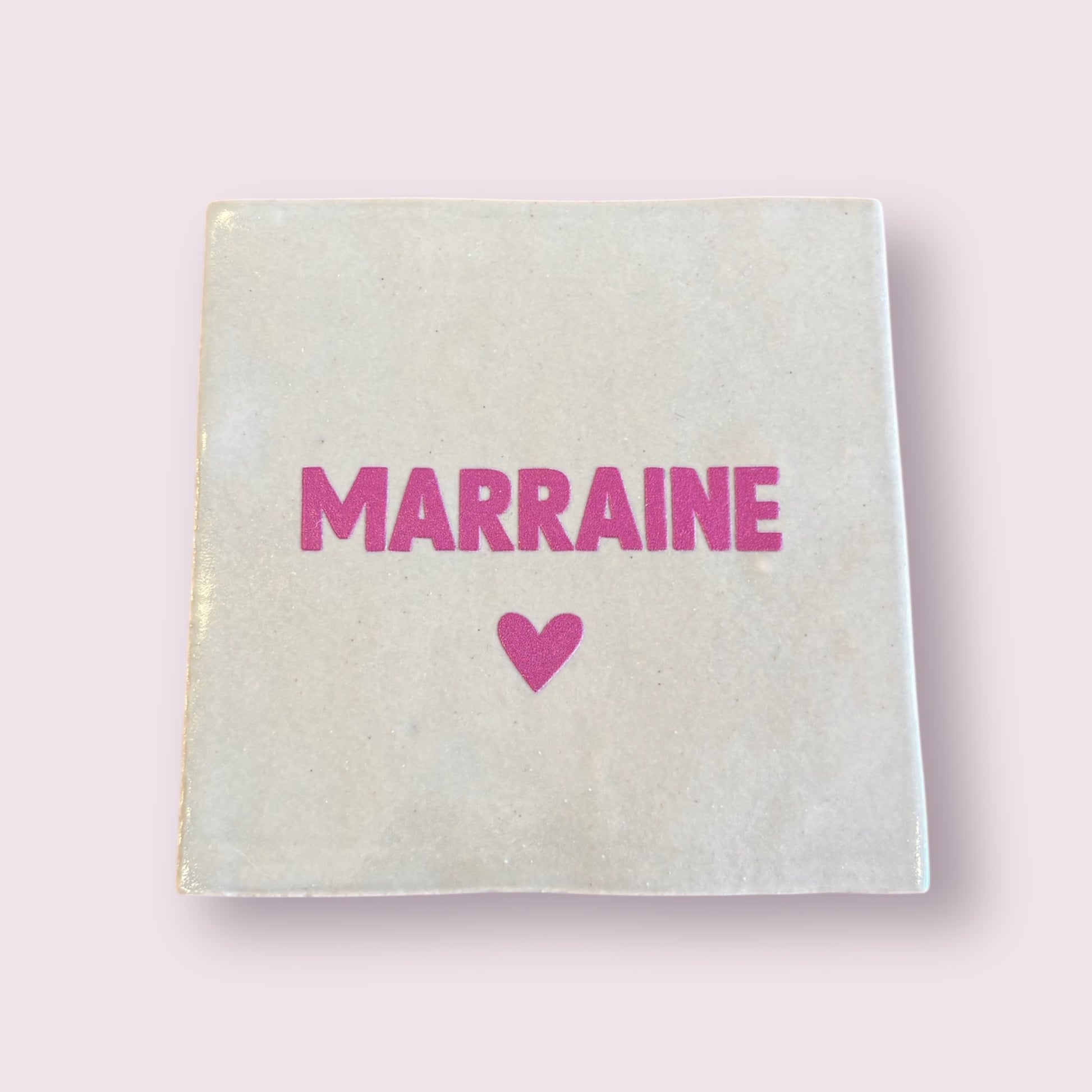 Carreau à accrocher - Marraine rose