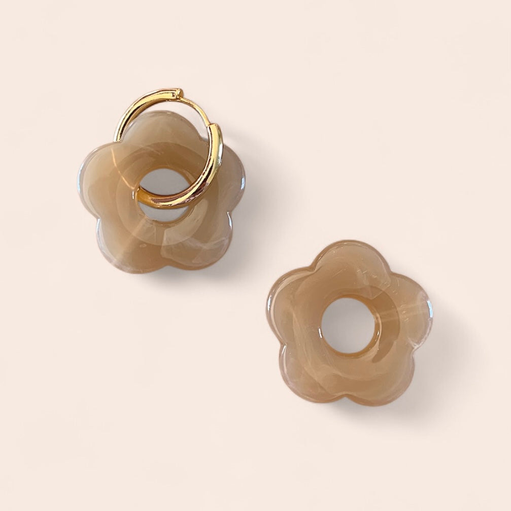 Boucles d'oreilles Billie GM - Beige