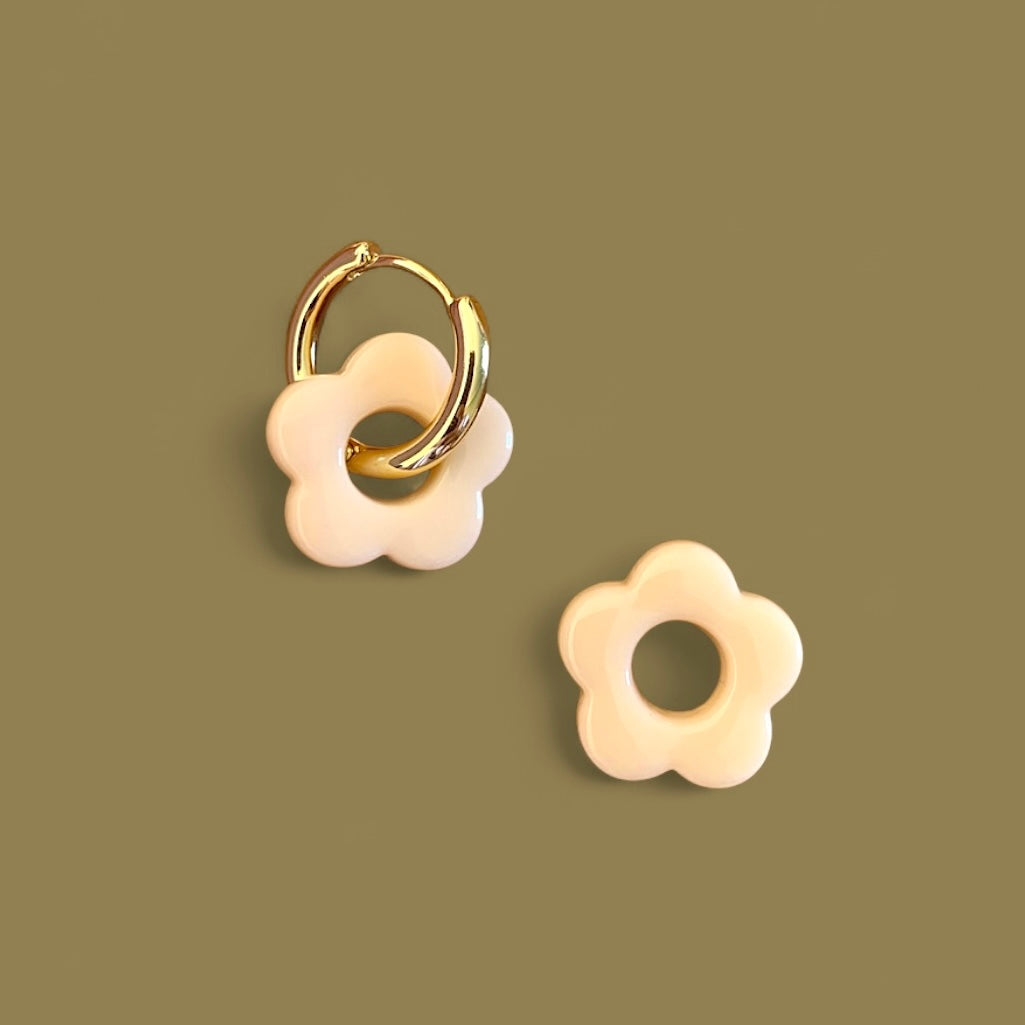 Boucles d'oreilles Billie MM - Abricot clair