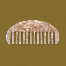 Peigne demi lune - Nacre rose