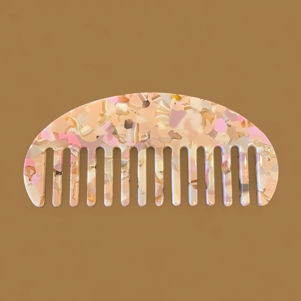Peigne demi lune - Multi rose