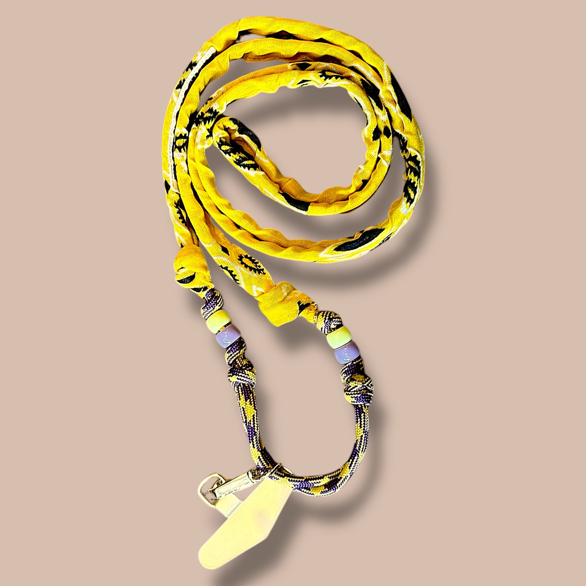 Cordon de téléphone bandana - Jaune