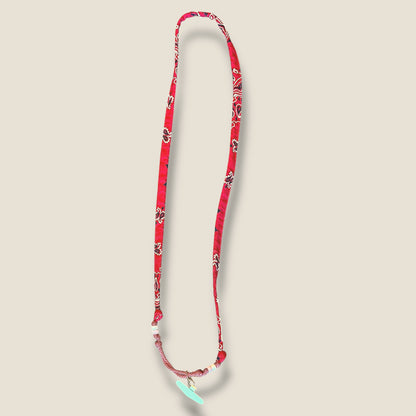 Cordon de téléphone bandana -Rouge