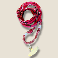Cordon de téléphone bandana -Rouge