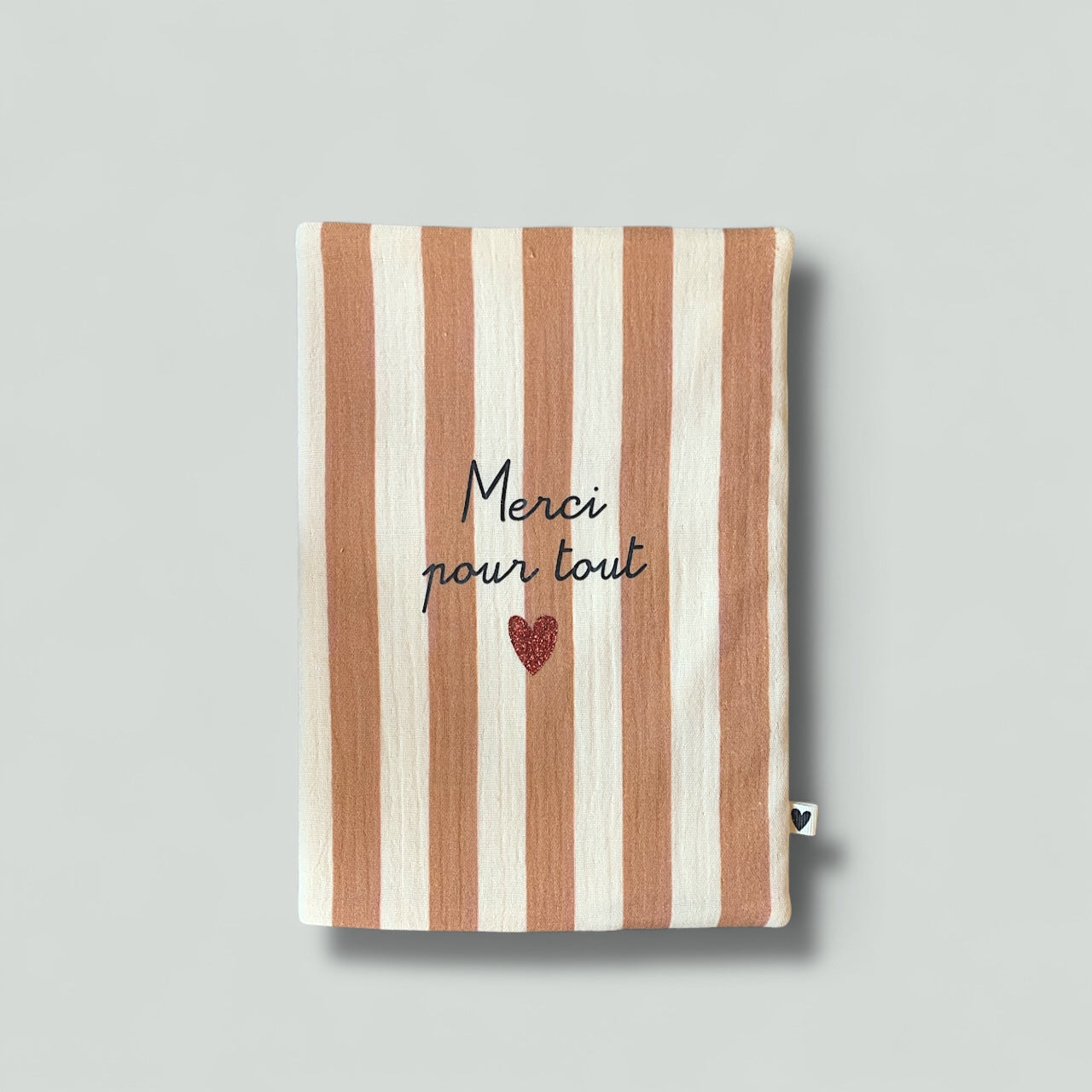 Carnet A5 - Merci pour tout rayure camel
