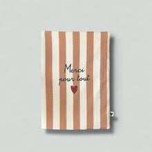 Carnet A5 - Merci pour tout rayure camel