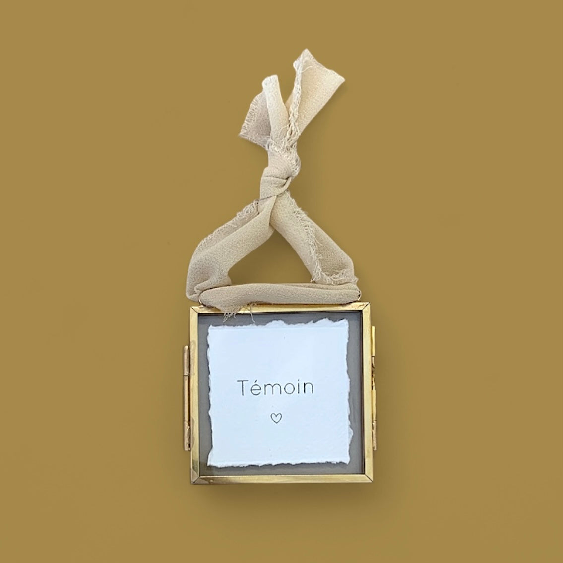 Mini cadre laiton - Témoin