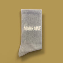 Chaussettes paillettes gris clair - Marraine