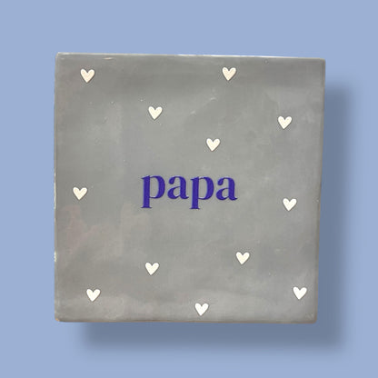 Carreau à accrocher - Papa coeurs