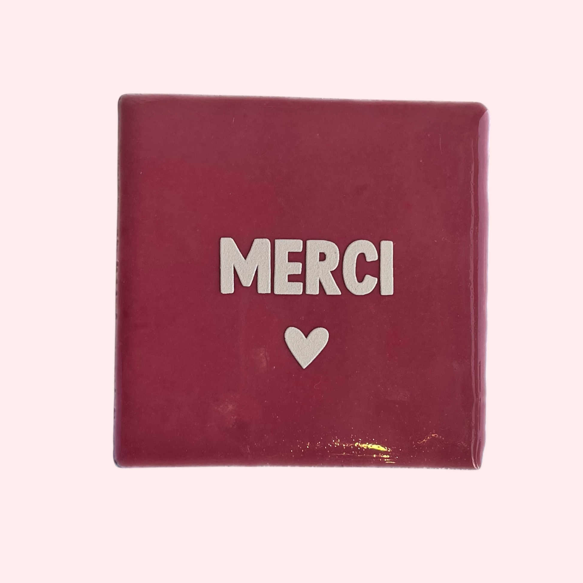 Carreau à accrocher - Merci ♥ beige