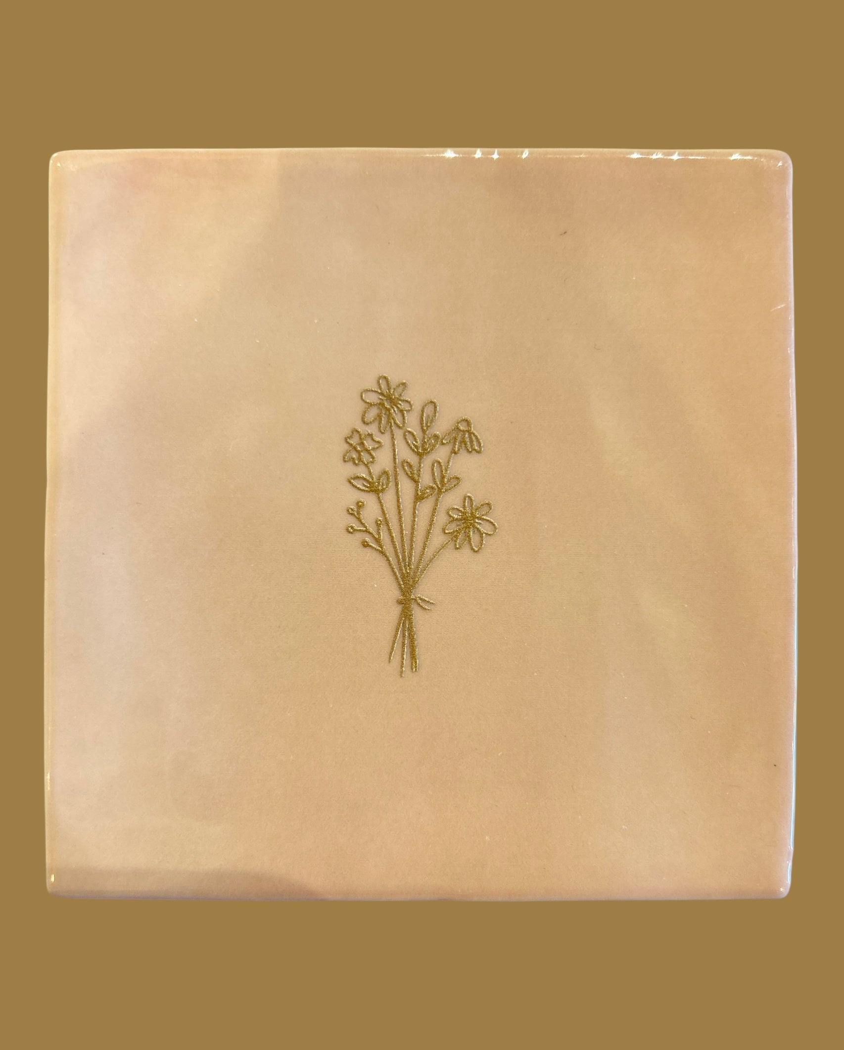 Carreau à accrocher - bouquet or