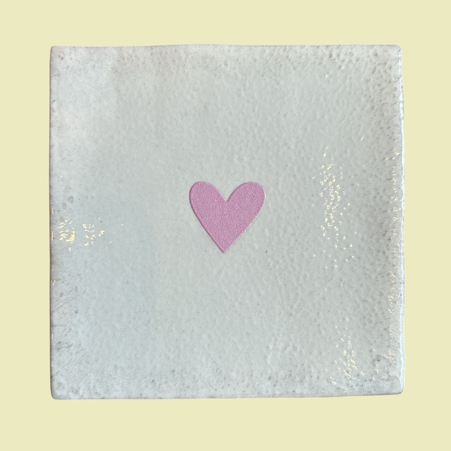 Carreau à accrocher - Coeur rose