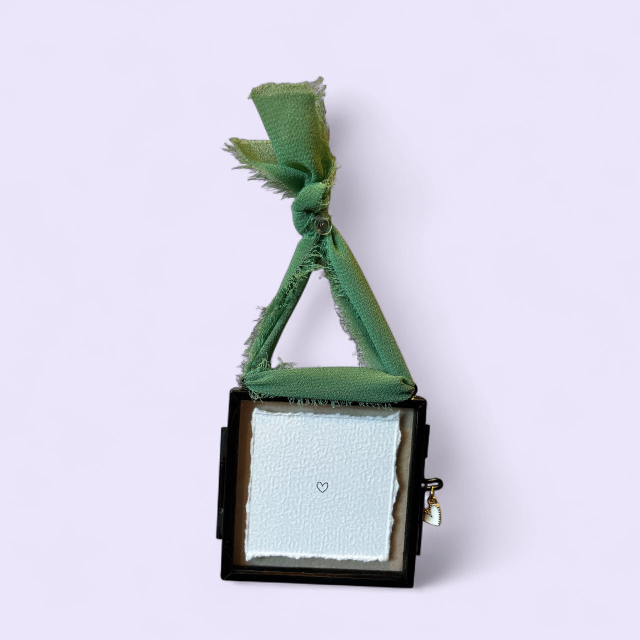 Mini cadre noir - ♥ vert