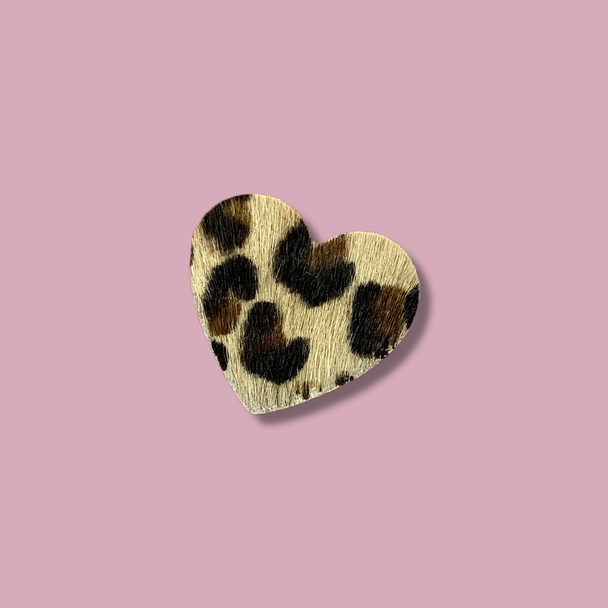 Broche coeur - Léopard