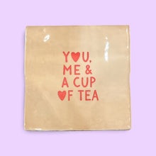 Carreau à accrocher - You, me and a cup of tea rose clair
