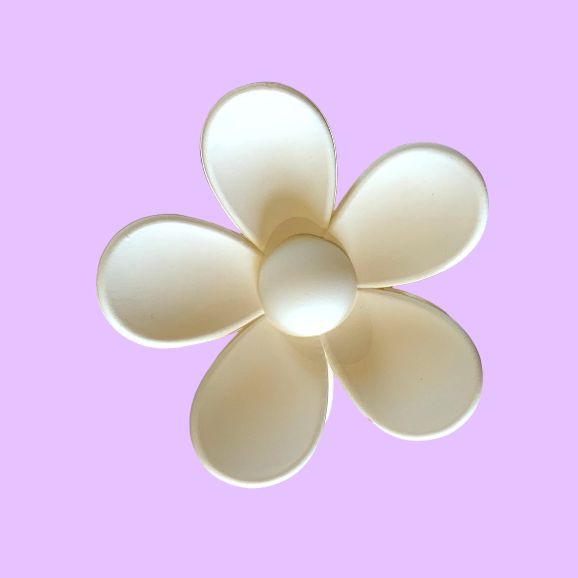 Pince à cheveux fleur BIG - Ecru