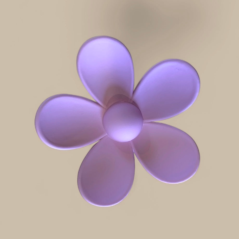 Pince à cheveux fleur BIG - Lilas